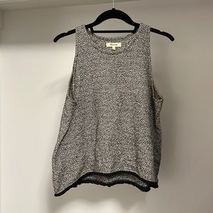 Madewell S knitted tank top with fringe hem